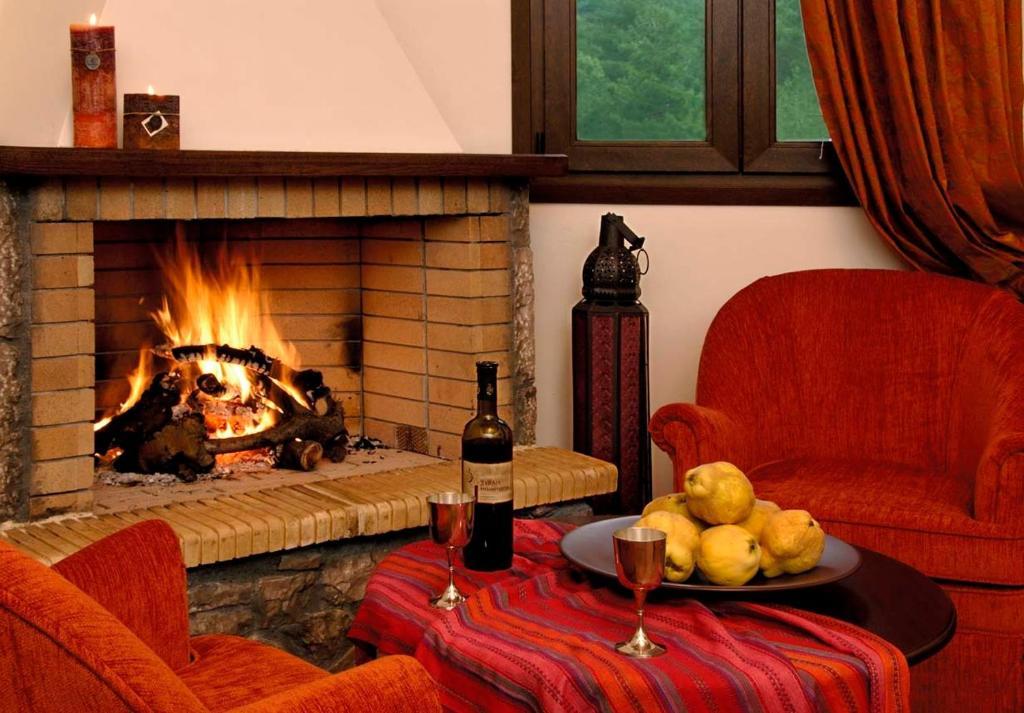 Dryas Guesthouse 폴리드로소스 객실 사진